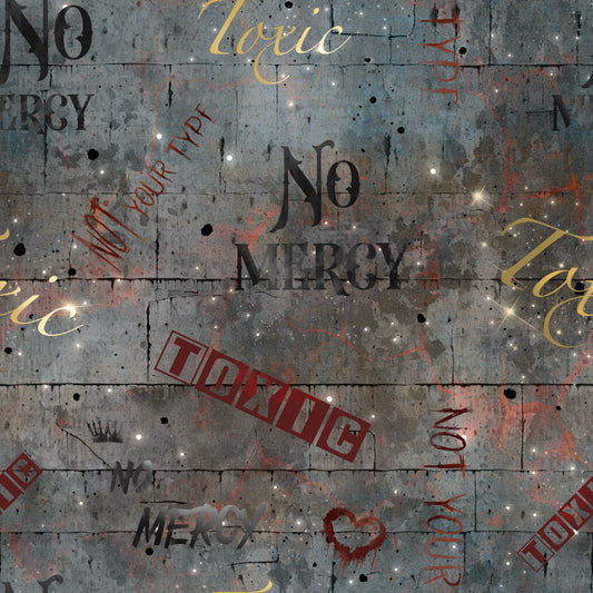 Kombi Stoff Jersey | Rib Jersey | French Terry Meterware „Fallen Angel" in Street Art