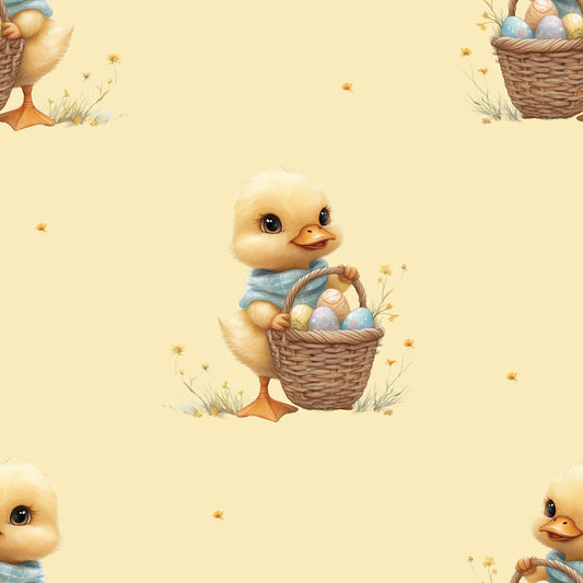 Osterküken Gelb | Enten Stoff Meterware | Baby- und Kinderstoff