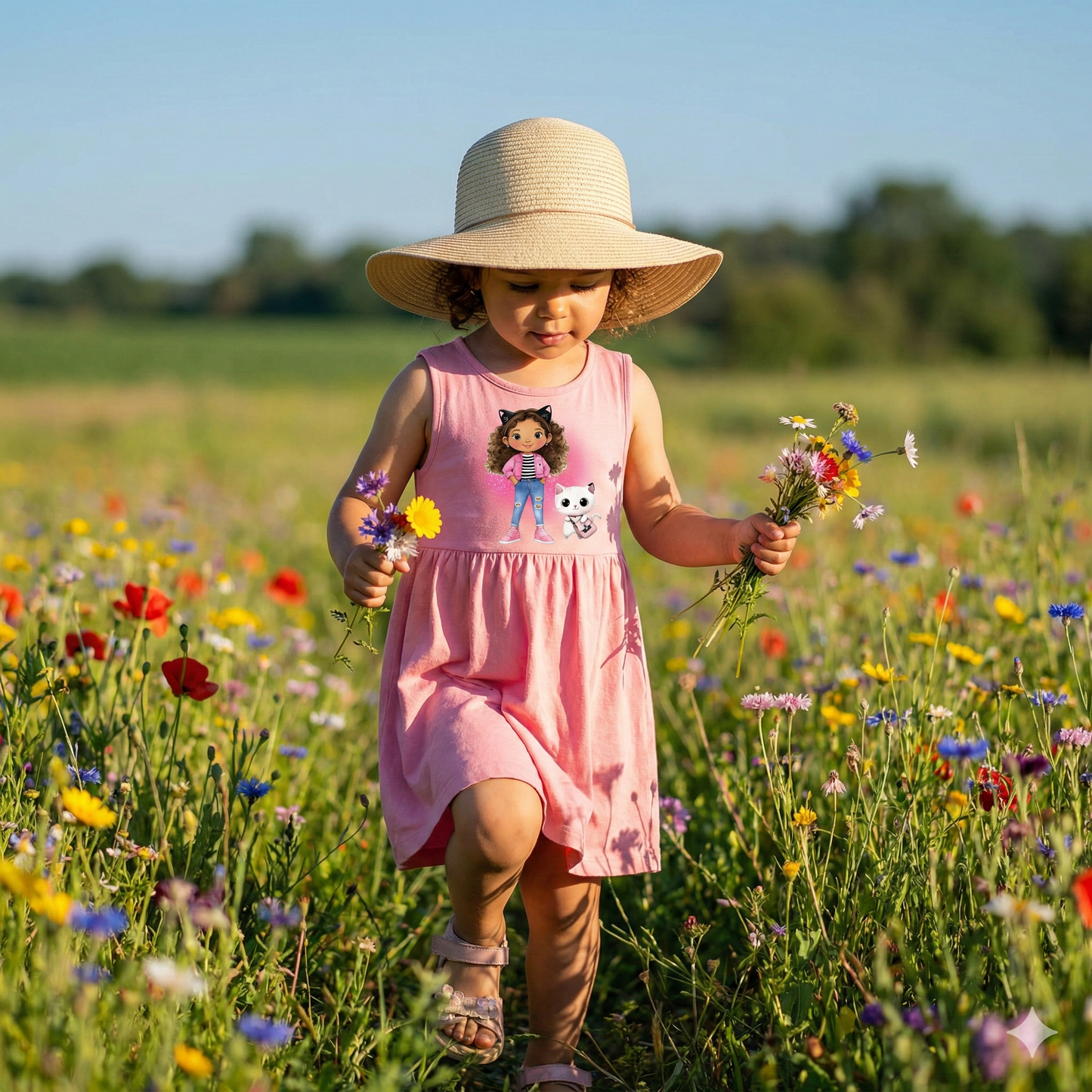 Katze Kinder Bügelbild „Katzentastisch & Glitzerstark“ | DTF Transfer für Kleidung & Accessoires