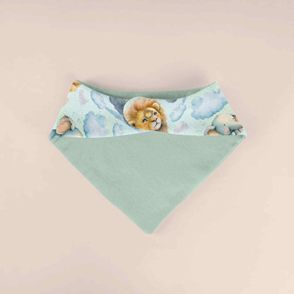 Handmade Halstuch für Baby´s "Safari Träume" mint - personalisierbar