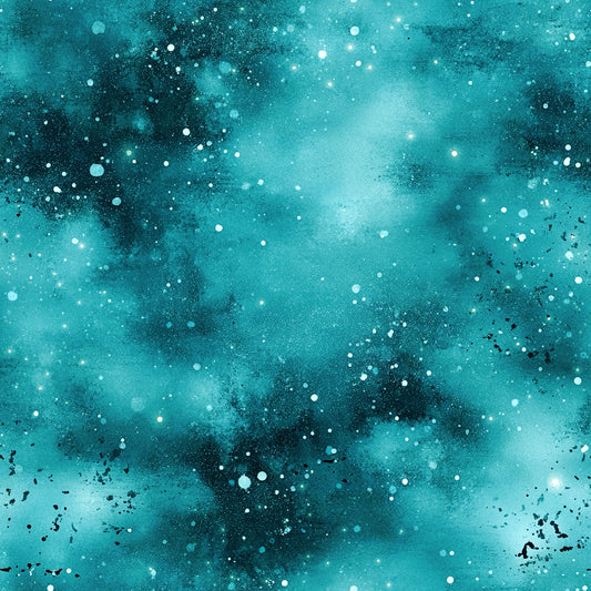 Jersey | French Terry Kombi Stoff „Polarlicht Galaxy"