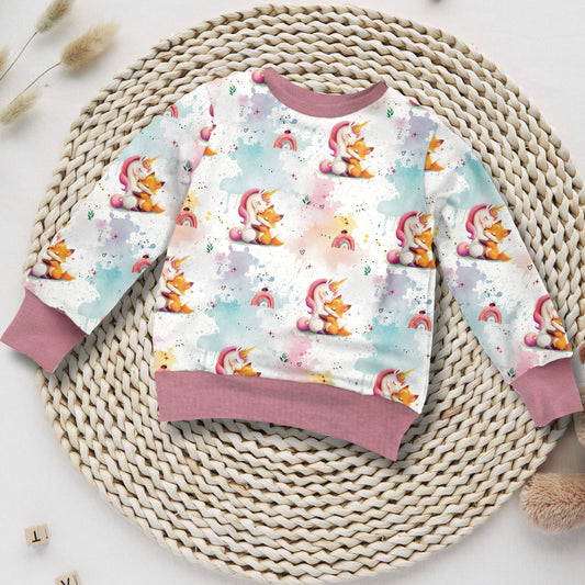 Sweatshirt Kinder "Einhorn & Fuchs" – French Terry