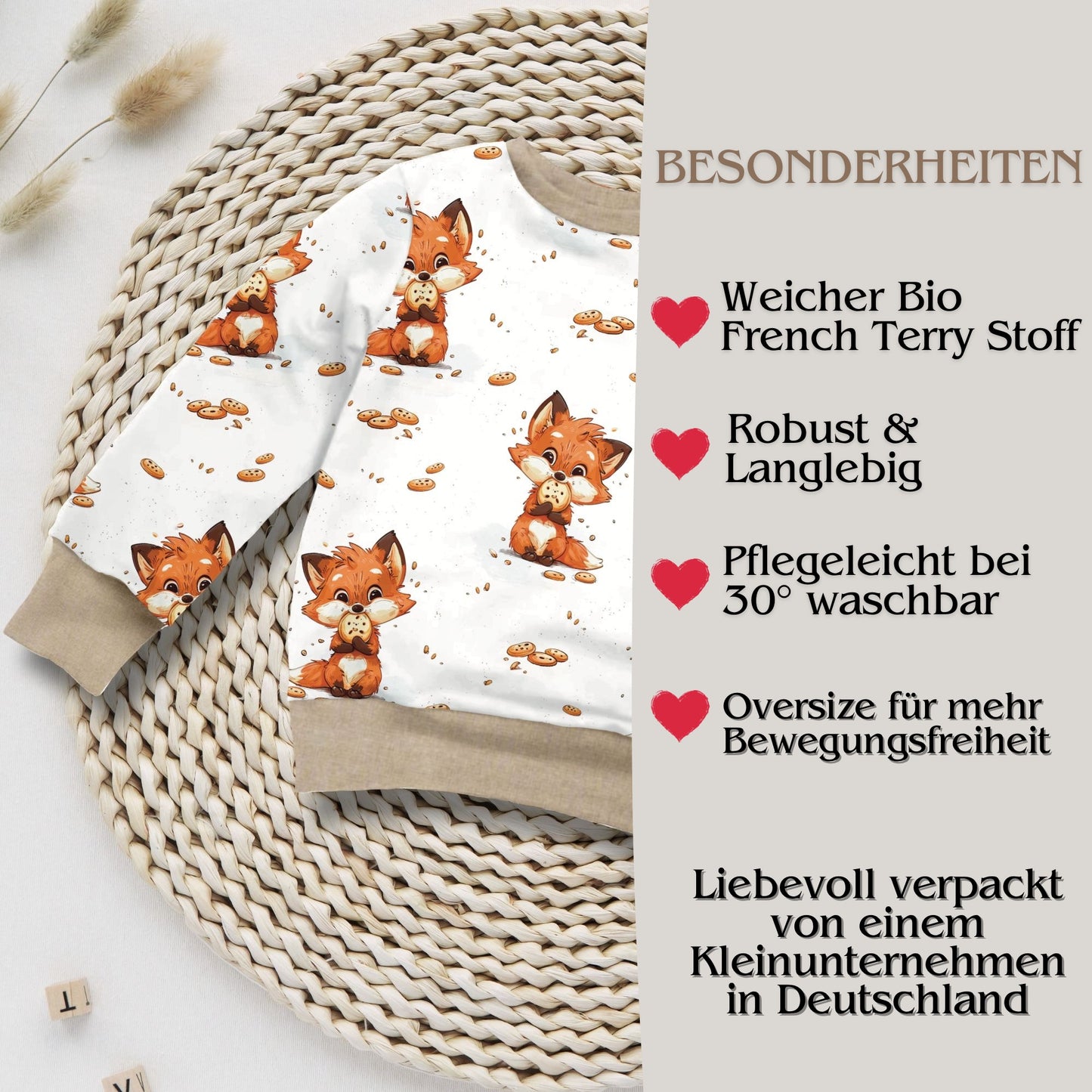 Sweatshirt Kinder "Cookie Fuchs" – French Terry