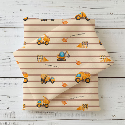 Stoffe Meterware "Bagger" - Jersey oder French Terry