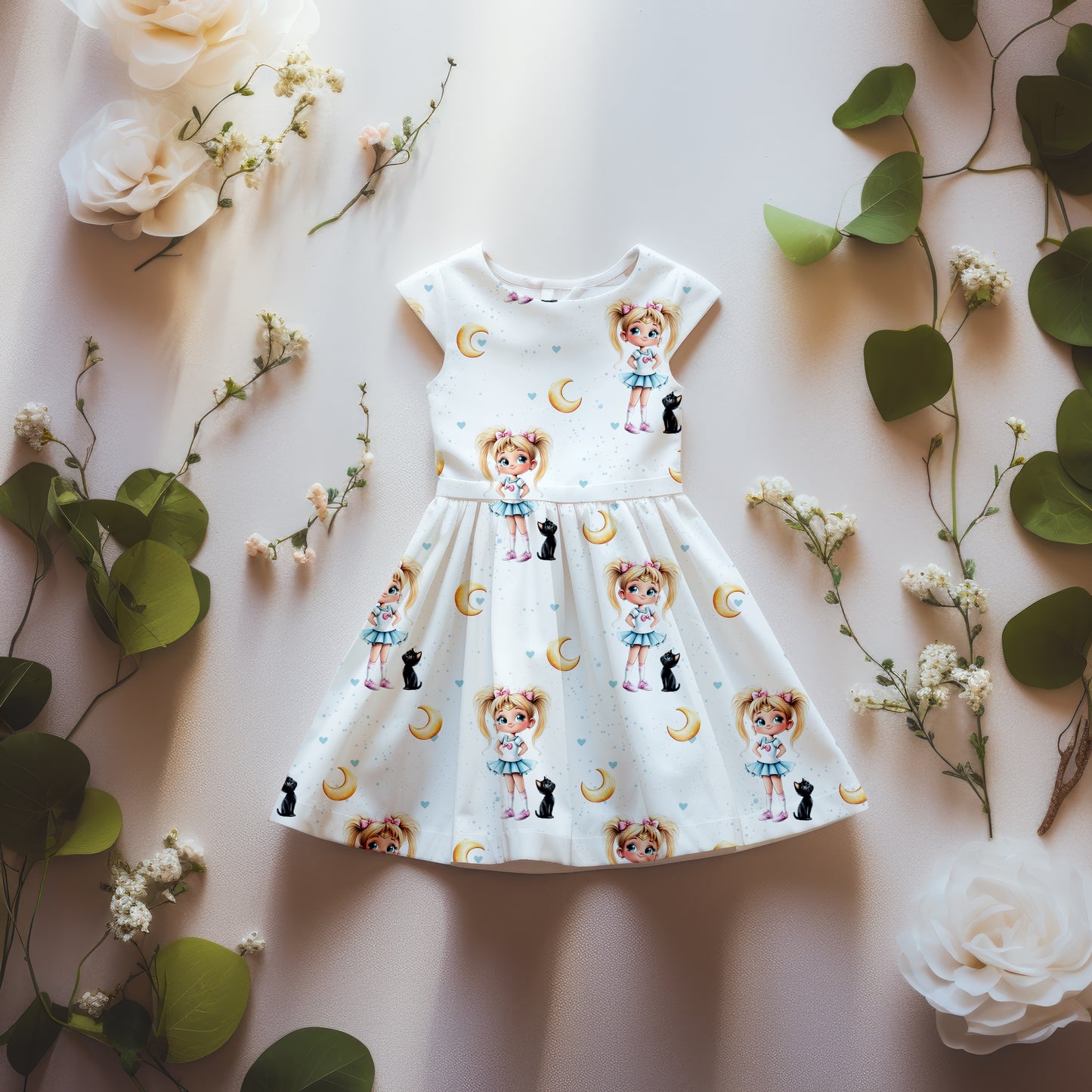 Stoffe Meterware "Moon Girl" - Jersey oder French Terry