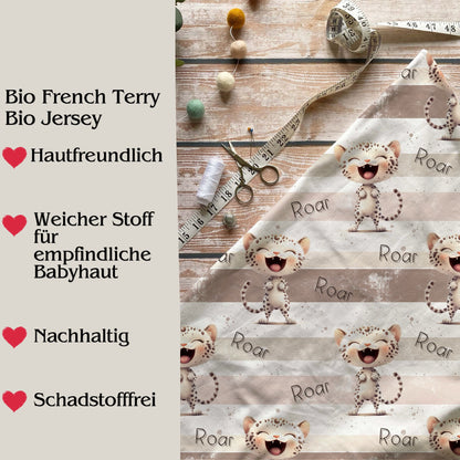 Stoffe Meterware „ROAR Kitty" - Jersey oder French Terry