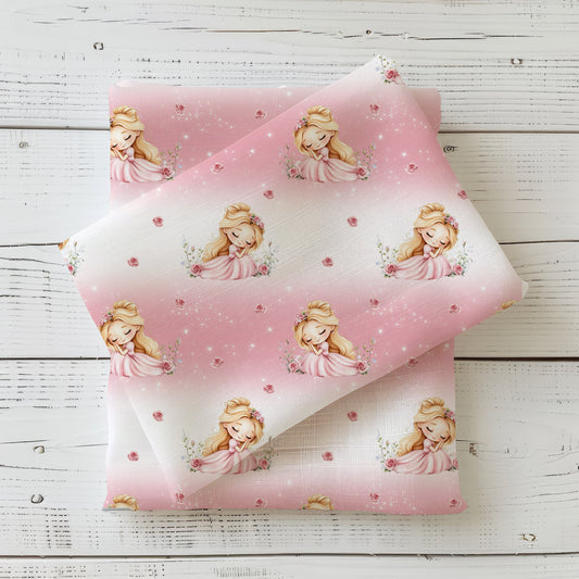Stoffe Meterware „Sleeping Rose" - Jersey oder French Terry