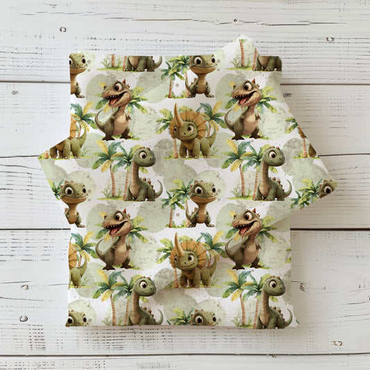 Lycra Stoffe Meterware „Dino-Friends" UV 50+