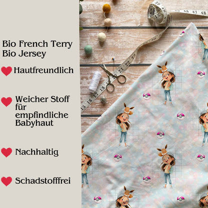 Stoffe Meterware "Freundschaftsfunken" - Jersey oder French Terry