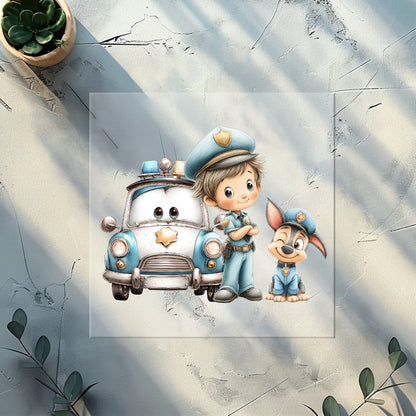 Bügelbild "Mini-Polizei im EInsatz"
