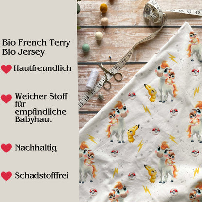 Stoffe Meterware "Sweet Lightning Squad" - Jersey oder French Terry