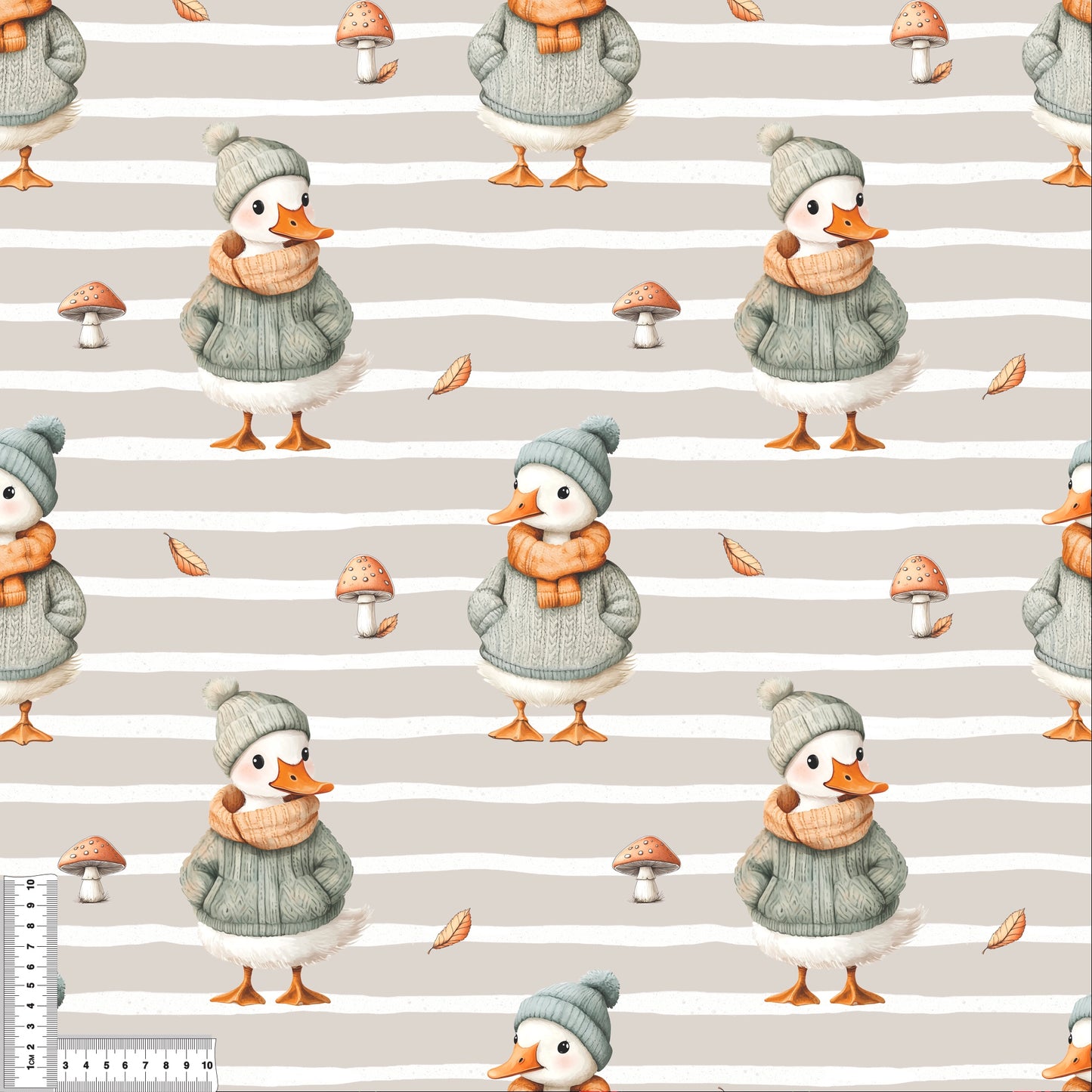 Stoffe Meterware " Herbst Gans" - Jersey oder French Terry