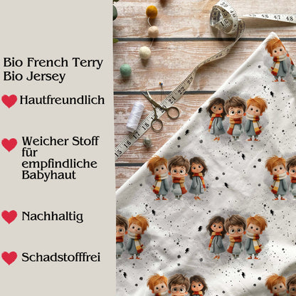 Stoffe Meterware " Zauberer" - Jersey oder French Terry