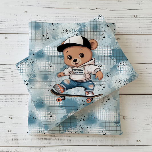 Jersey oder French Terry Panel "Skater Bär" - inkl. Kombi