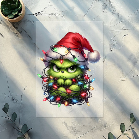 Bügelbild Weihnachten Grinch - für Textilien