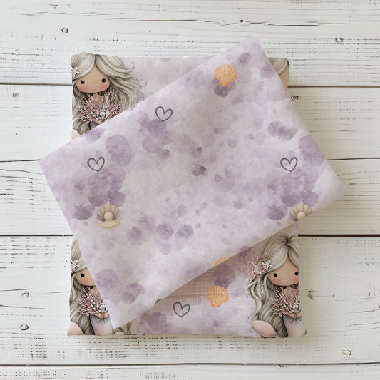 Kinderstoff Meterware Jersey | Rib Jersey | French Terry - „Magische Meeresfreunde" Kombi