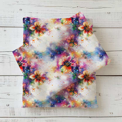 Jersey Stoff Meterware „Color Bloom" -0,5m