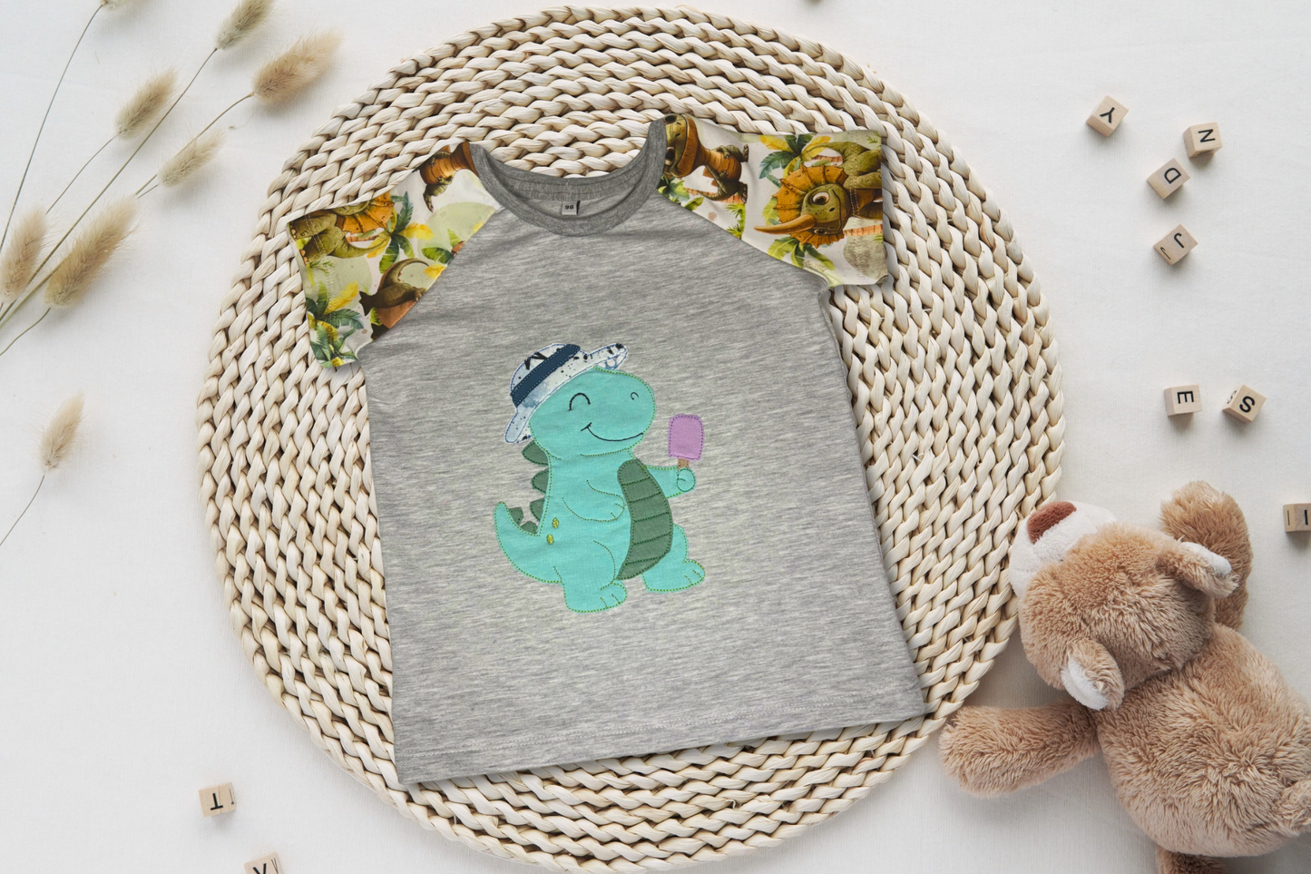 Raglan Shirt Kinder "Dino Friends“ – French Terry