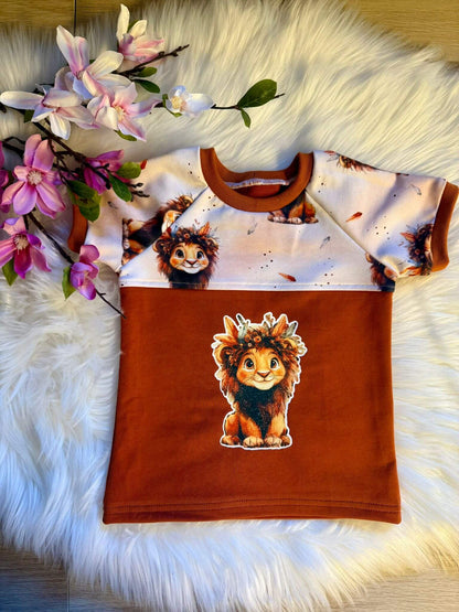 Stoffe Meterware "kleiner Löwe" - Jersey oder French Terry