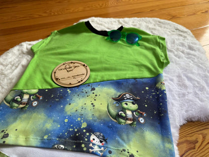 Stoffe Meterware "Piraten Dinos" - Jersey oder French Terry