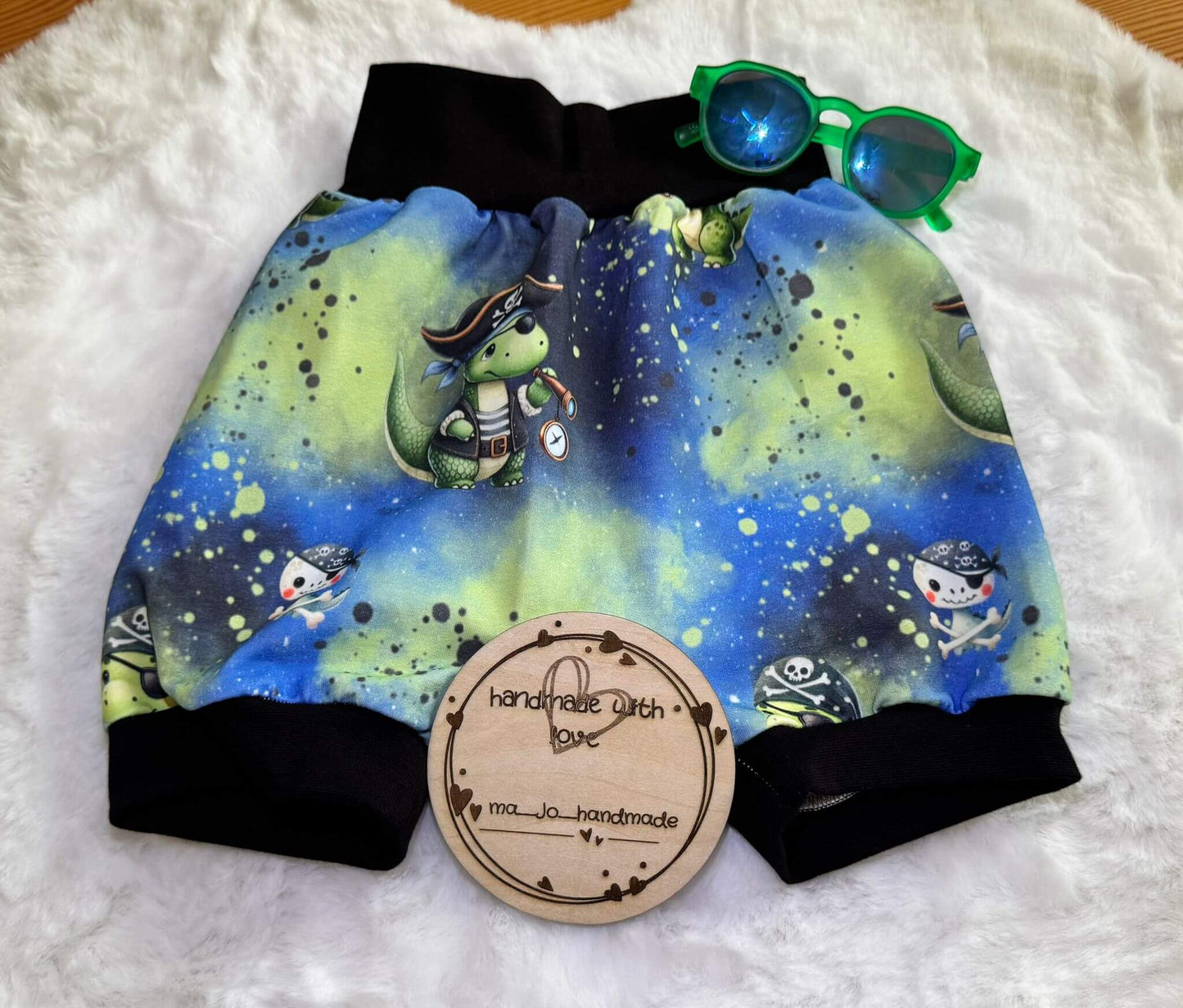 Stoffe Meterware "Piraten Dinos" - Jersey oder French Terry