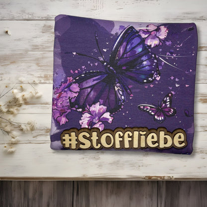Stoffe Meterware "Fliederflug" - Jersey oder French Terry