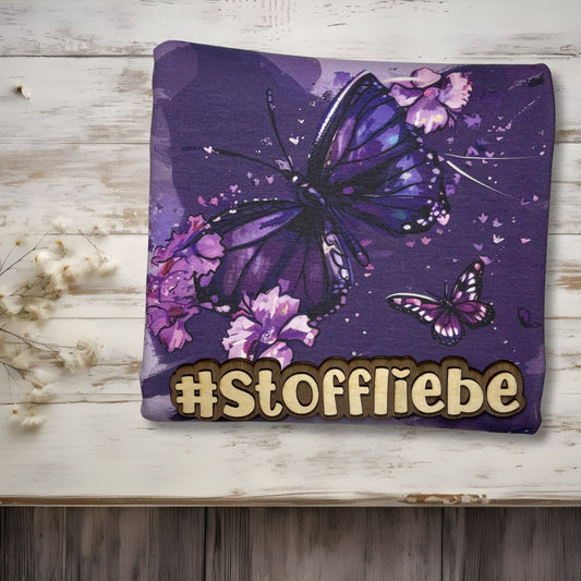 Stoffe Meterware "Fliederflug" - Jersey oder French Terry
