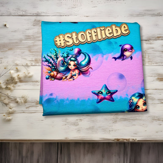 Stoffe Meterware "Mermaid" - Jersey oder French Terry