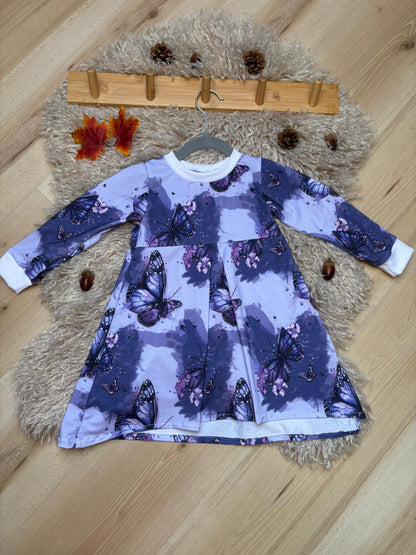 Jersey oder French Terry "Fliederflug" Meterware