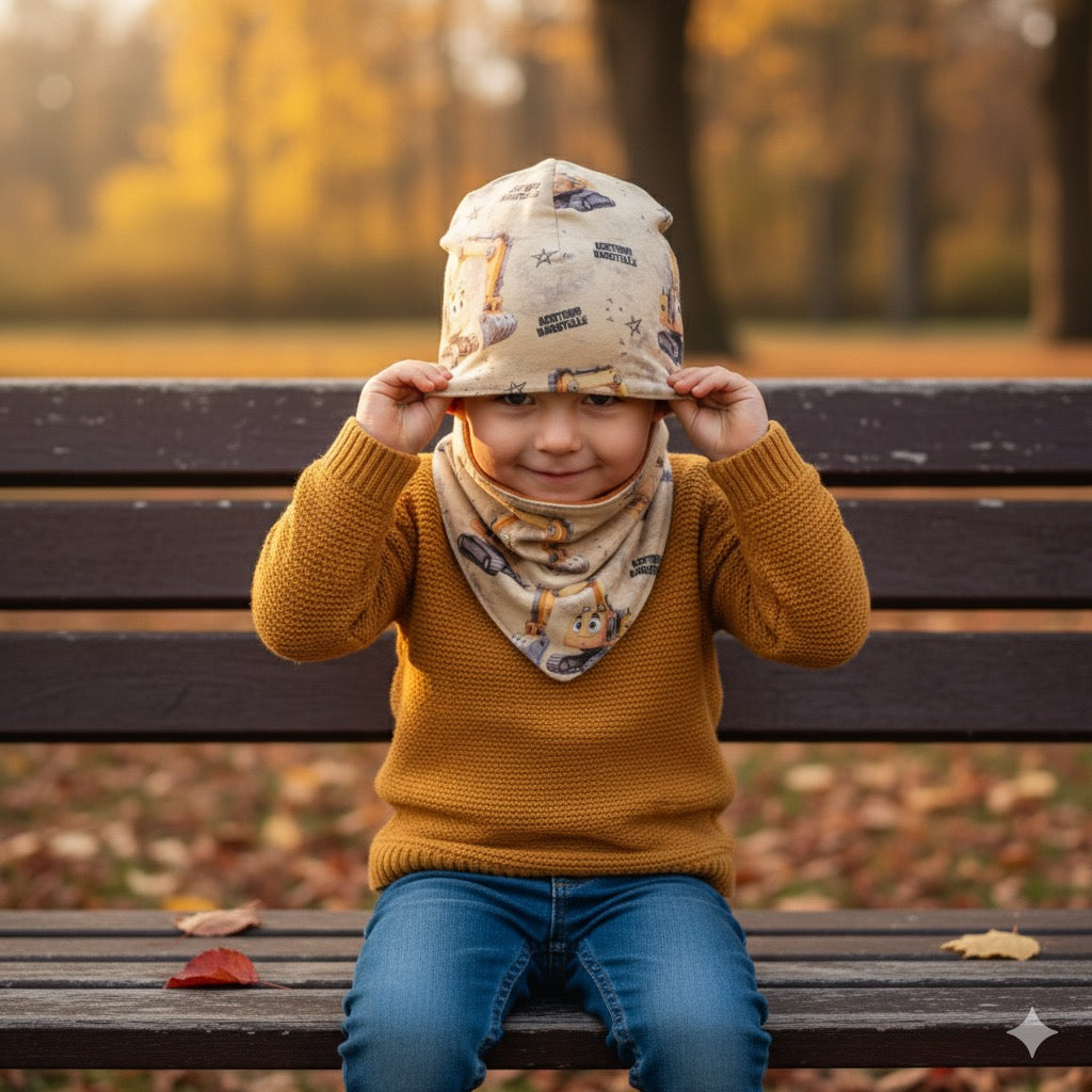 Mütze & Halssocke „Achtung Baustelle“
