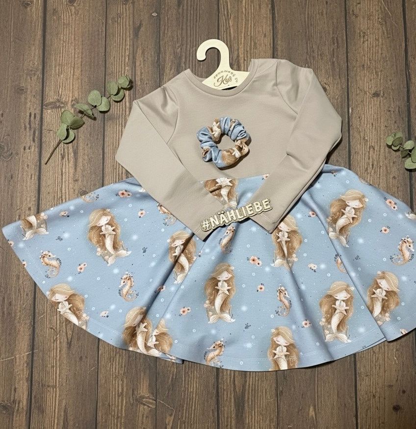 Drehkleid „Meerjungfrau" aus French Terry