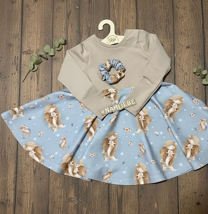 Drehkleid „Meerjungfrau" aus French Terry