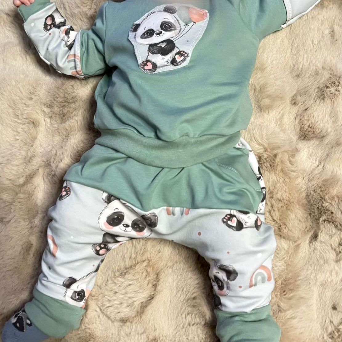 kleiner Panda | Panda Stoff Meterware | Kinderstoff