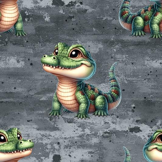 Krokodil Beton | Krokodil Stoff Meterware | Kinderstoff