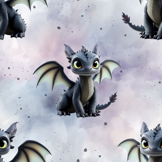 Dragon Love | Drachen Stoff Meterware | Kinderstoff