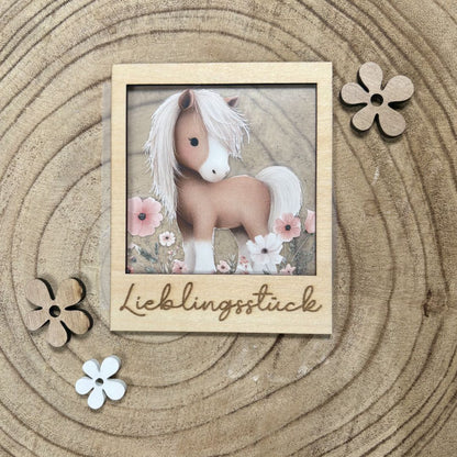 Pony Mädchen Bügelbild „Blüten Pony“ |  DTF Transfer für Kleidung & Accessoires