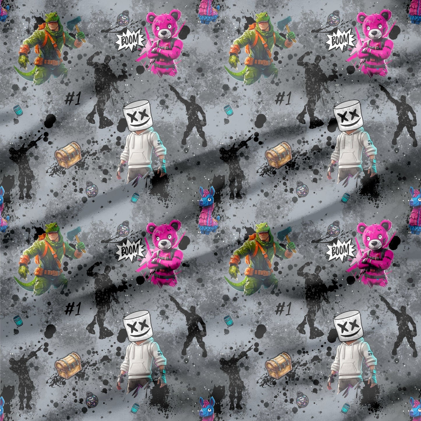 Jersey | French Terry "Game 4 Nite" als Stoffe Meterware