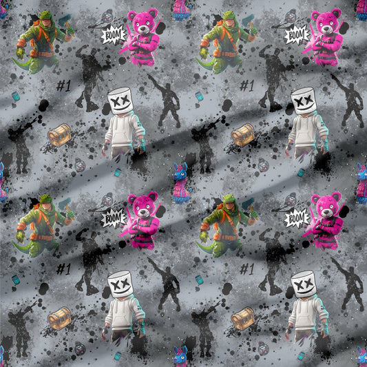 Jersey | French Terry "Game 4 Nite" als Stoffe Meterware