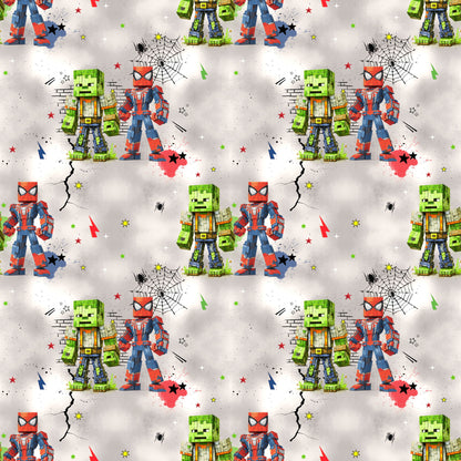 Jersey | French Terry "Pixel Heroes“" als Stoffe Meterware