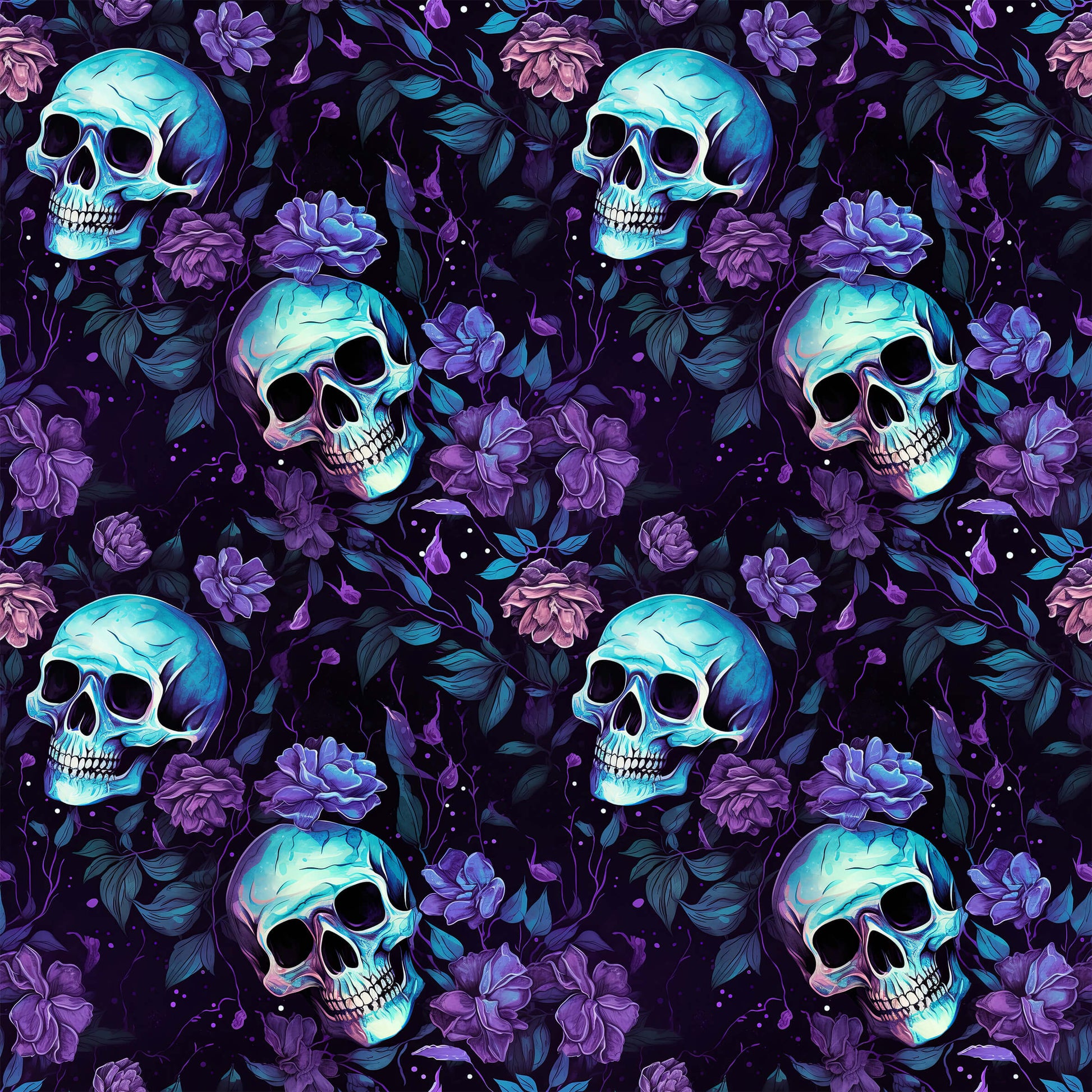 Gefalteter Bio Stoff Totenkopf-Lila Blumen auf Holz – French Terry oder Jersey als Meterware für Kinderkleidung & Erwachsene