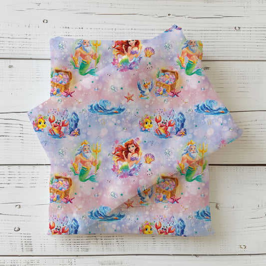 Kinderstoff Meterware in Jersey – "Water Queen" - 0,5m