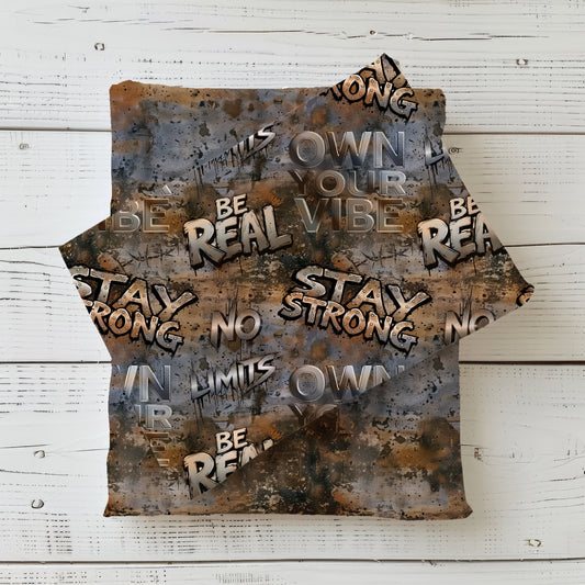 Own Your Vibe | Graffiti Stoff Meterware | Kinderstoff