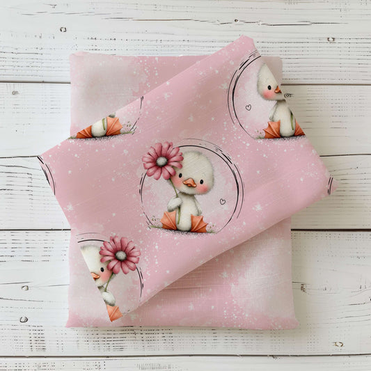 Kinderstoff Meterware 0,5m Jersey  „Kleines Glücksküken"