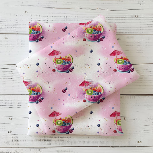 Kinderstoff Meterware 0,5m Jersey  „Fruchtzauber Bowl"