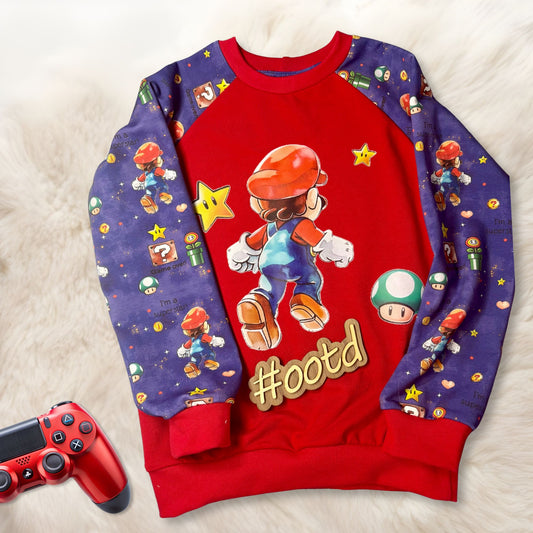 Raglan Sweatshirt Kinder "Super Boy" – French Terry
