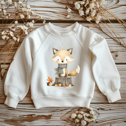 Bügelbild "kleiner Fuchs auf Baumstumpf" für Textilien