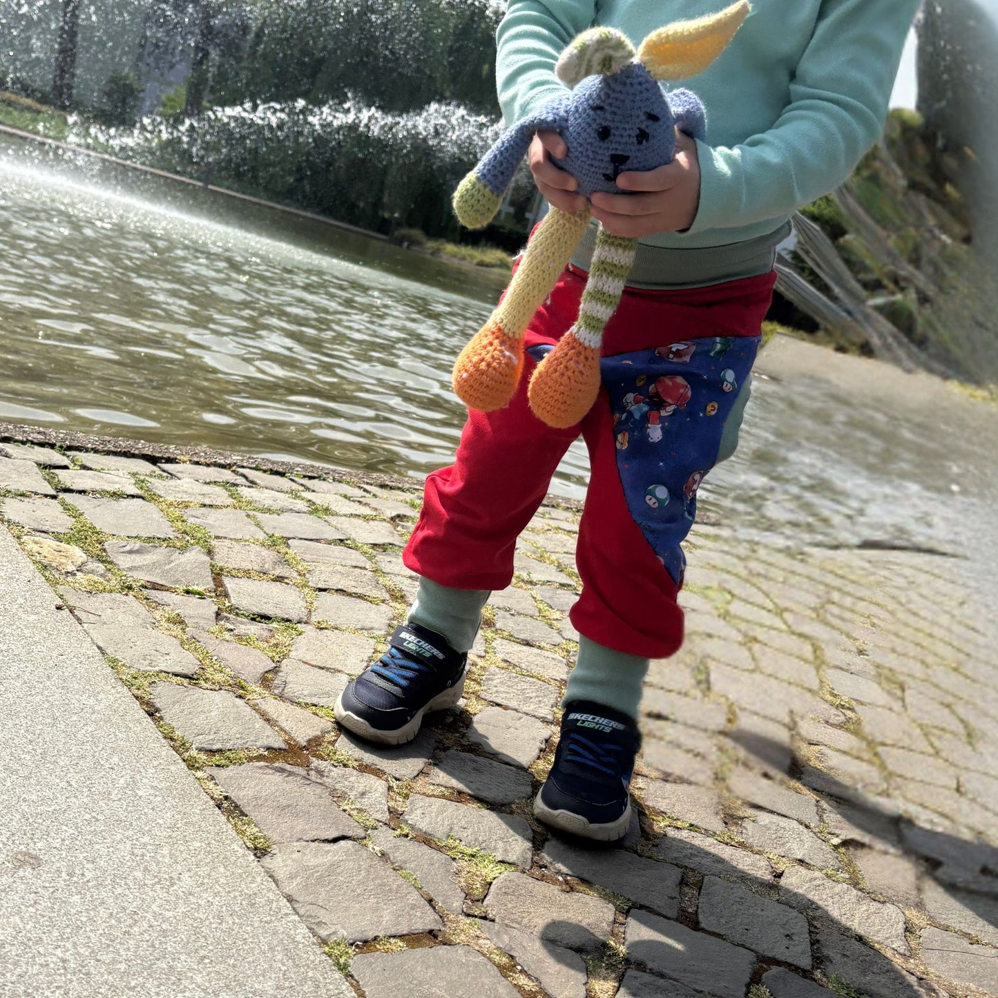 Stoffpaket 0,5m "Super Boy" - French Terry | Bündchen | Bügelbild