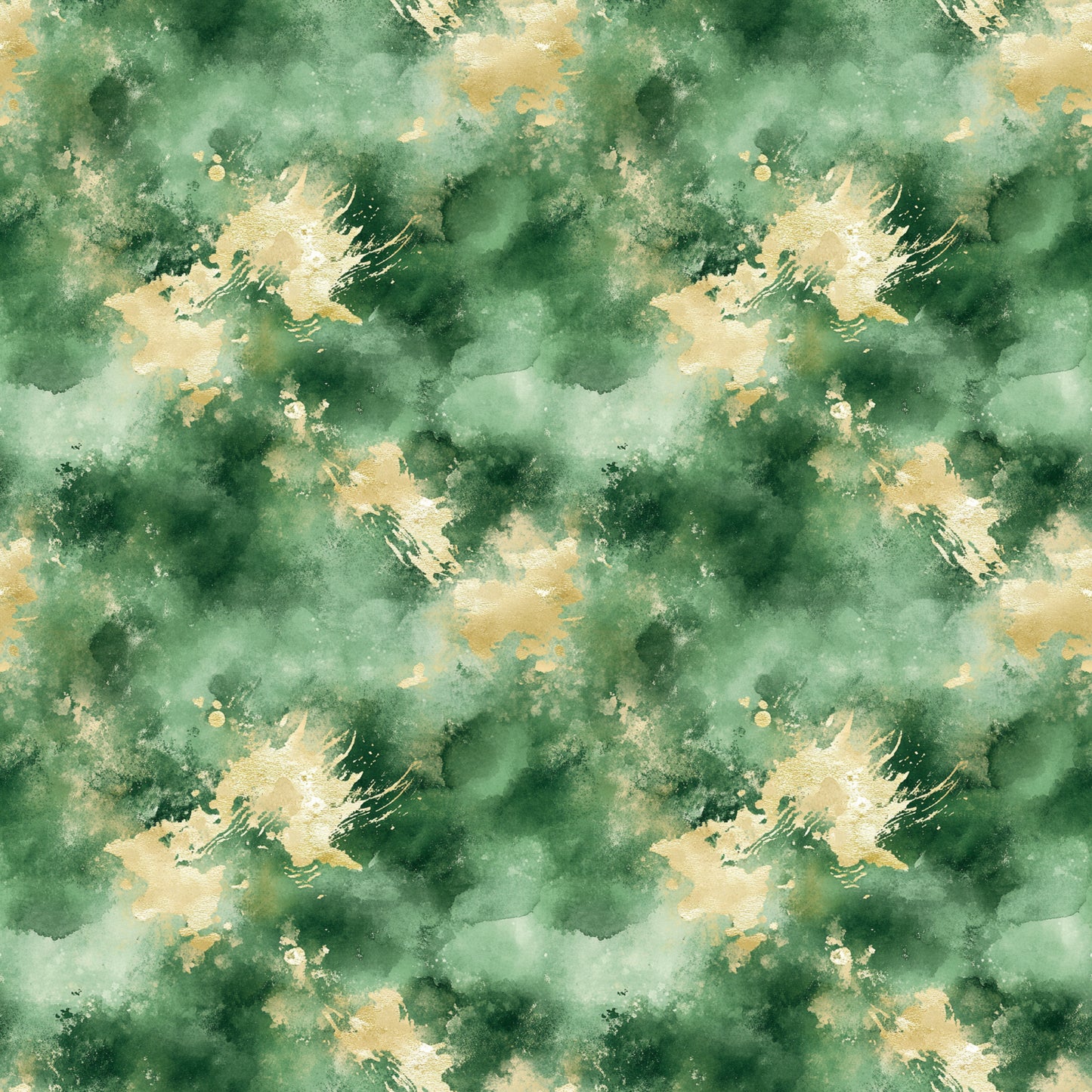 Waldgold | Aquarell Stoff Meterware