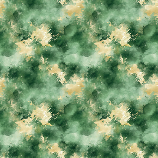 Waldgold | Aquarell Stoff Meterware
