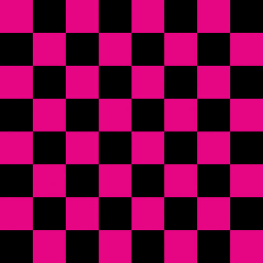 Kunstleder „Neon Pink Schachbrett" | Vorbestellung
